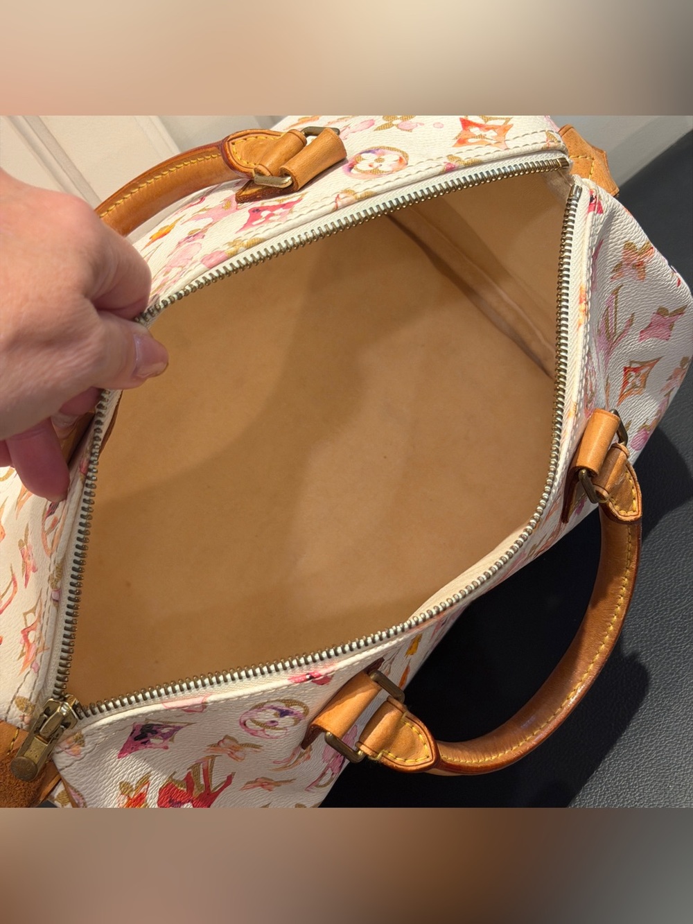 Louis Vuitton Limited Edition Monogram Watercolor Aquarelle Speedy 30 Bag COA - Picture 13 of 16